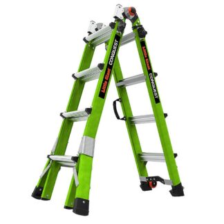 Little Giant Ladder 17117-303 Conquest 2.0 4' 6" - 7' 6" Fiberglass Multi-Position Ladder
