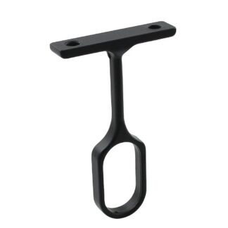 Richelieu 2133150900 15mm x 30mm Oval Closet Rod Center Support Bracket - Matte Black