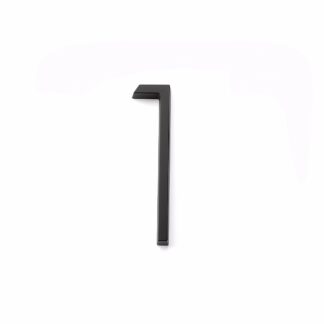 Emtek 2831US19 7" #1 Modern Flat Black House Number - Flat Black