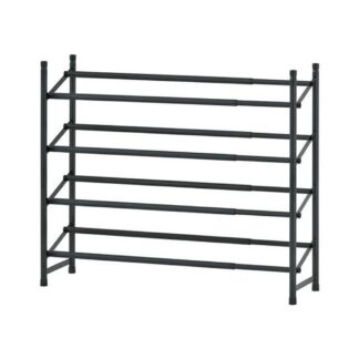 Ih Casa Decor NOV-1565 4-Tier Extendable Shoe Rack - Black