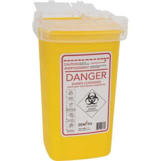Zenith Safety Products SGW112 1L Sharps Container - Yellow