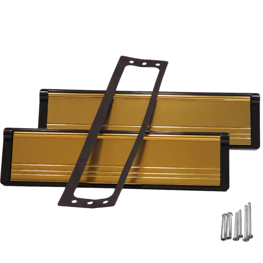 Artec Draft Dodger 442-33 10" Mailslot - Black & Polished Gold