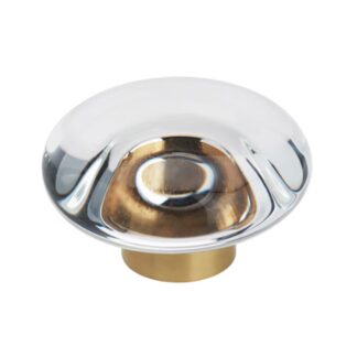 Amerock BP36652CCZ 1-3/4" Glacio Cabinet Knob - Clear & Champagne Bronze