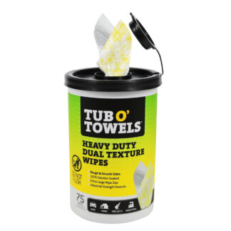 Tub O' Towels TW75-DT Heavy Duty Dual Texture Wipes, 75 Pack