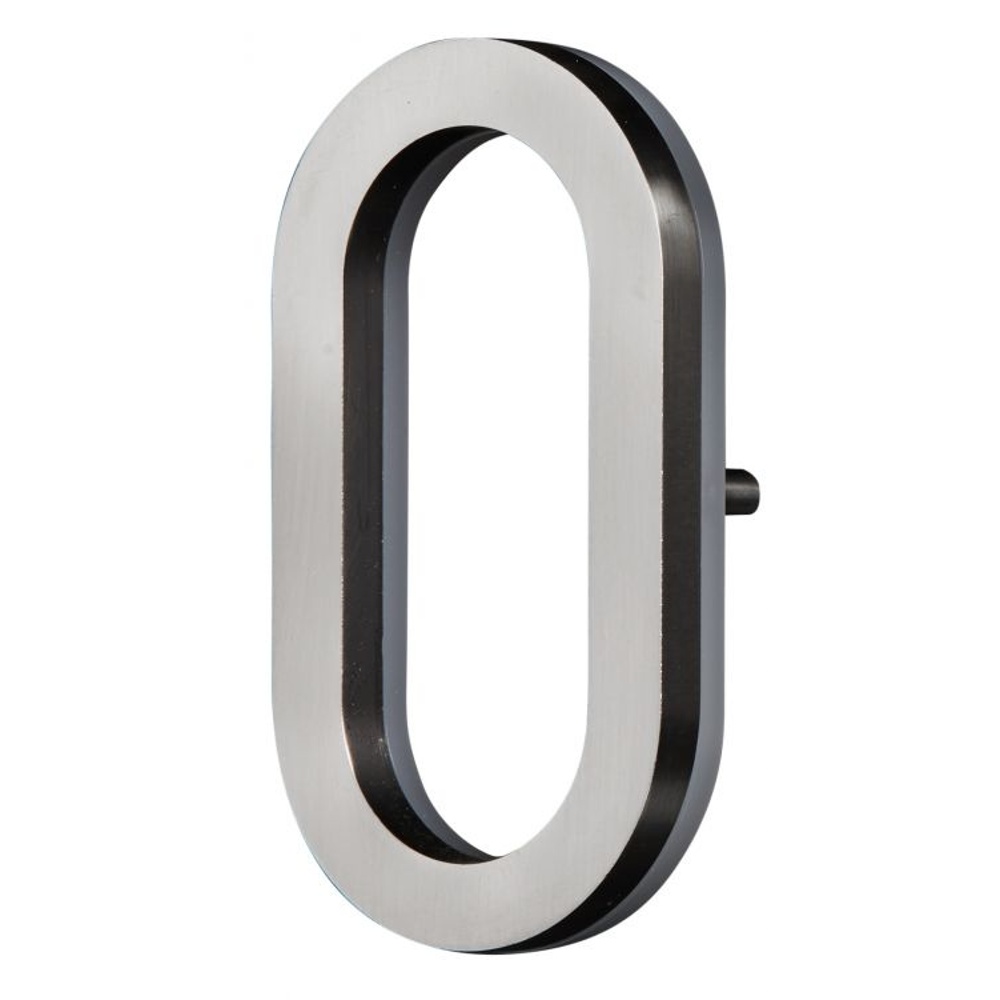 PRO-DF AL66000 5"  LED Backlit House Number 0 - Satin Nickel