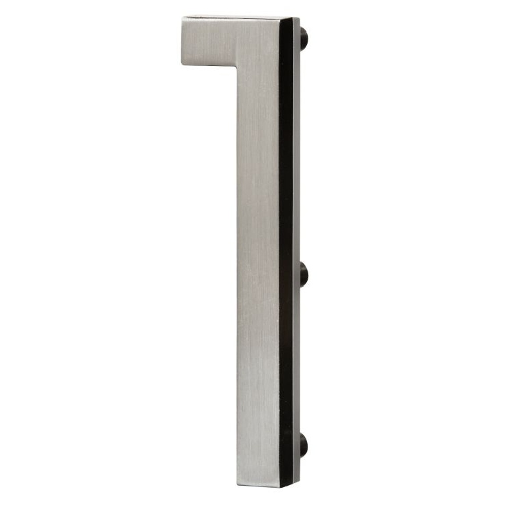 PRO-DF AL66001 5"  LED Backlit House Number 1 - Satin Nickel