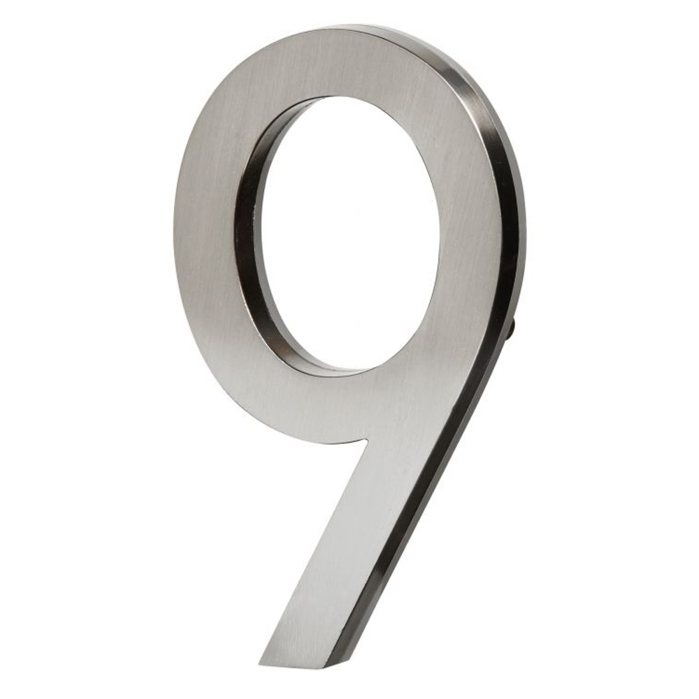 PRO-DF AL66009 5"  LED Backlit House Number 9 - Satin Nickel