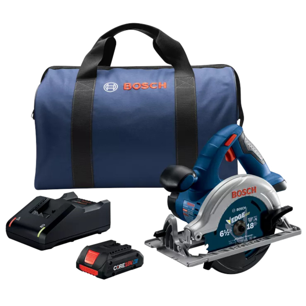 Bosch CCS180-B15 6-1/2" 18V Blade-Left Circular Saw Kit with 1 CORE18V® 4 Ah Advanced Power Battery