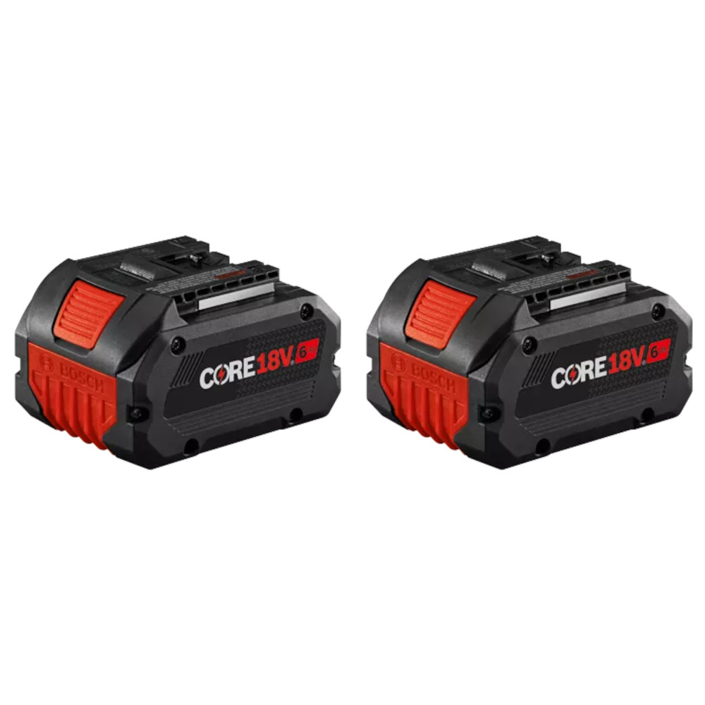 Bosch GBA18V60-2PK 18V CORE18V® Lithium-Ion 6 Ah High Power Battery, 2-Pack