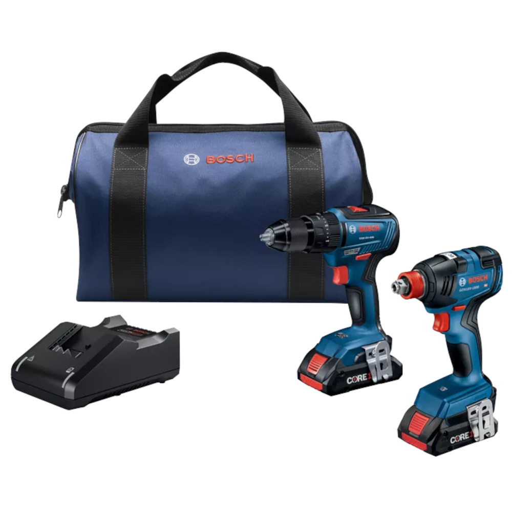 Bosch GXL18V-233B25 2-Tool Combo Kit with Batteries and Charger