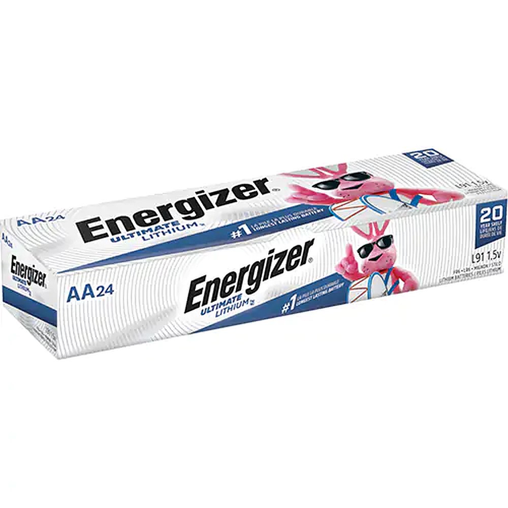 Energizer LN91 Industrial AA Lithium Batteries, 24 Pack