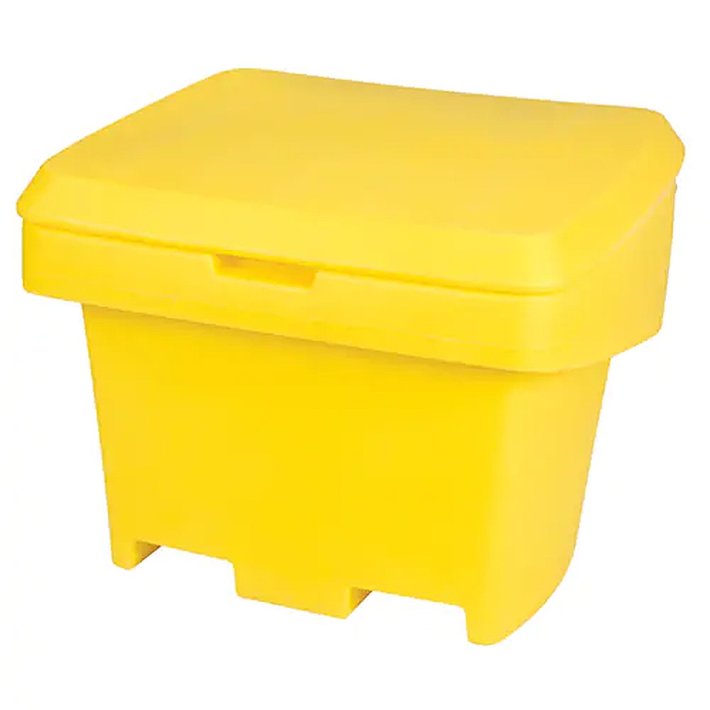 ND337 30" x 24" x 24" Heavy-Duty Outdoor Salt and Sand Storage Container, Yellow