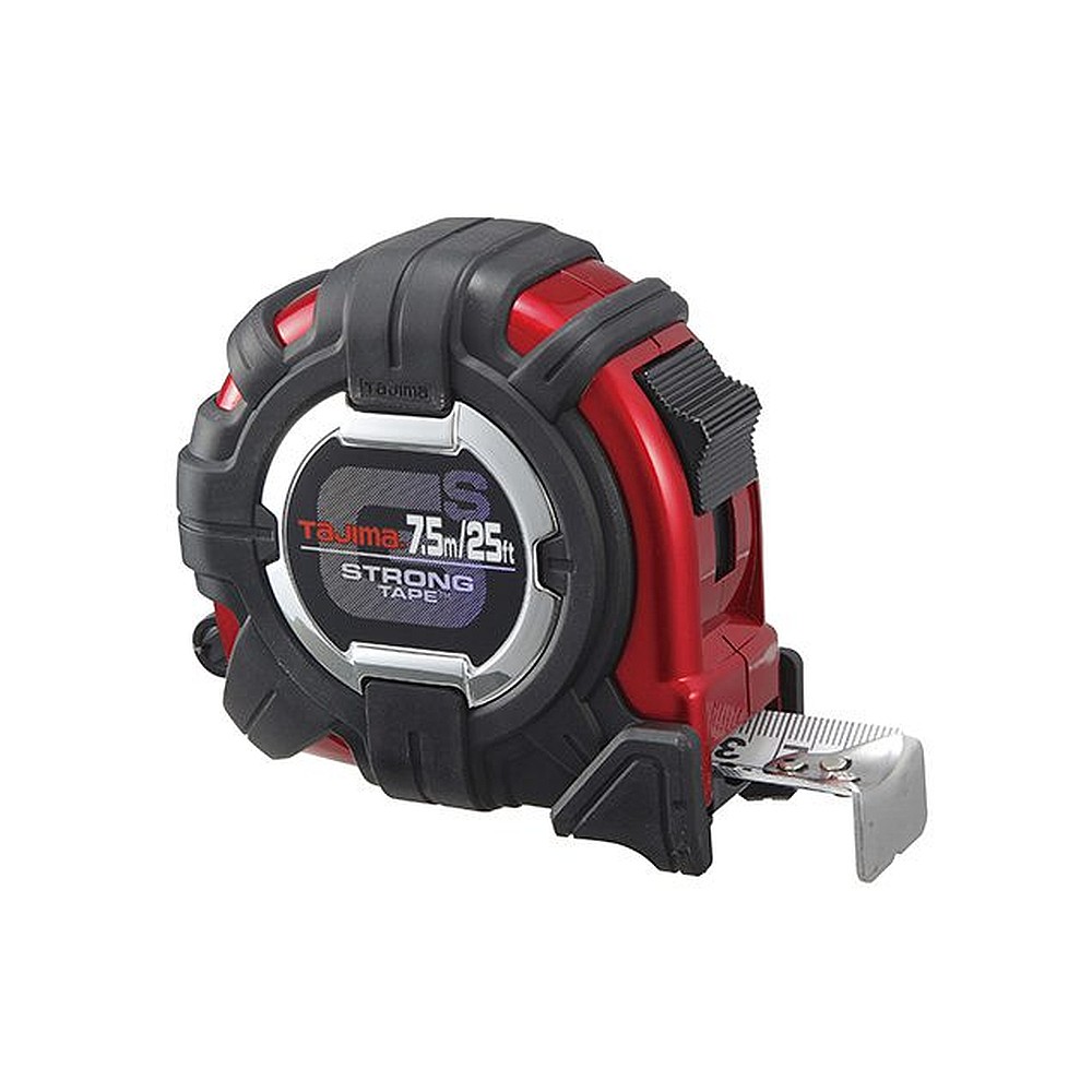 Tajima GS-C25/7.5MBW 25' GS-LOCK Tape Measure with Hook & Compatible Clip