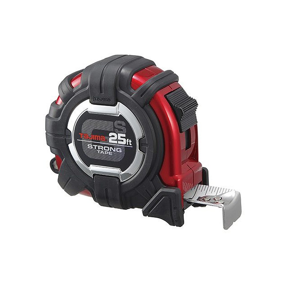 Tajima GS-C25BW 25' GS-LOCK Tape Measure with Hook & Compatible Clip