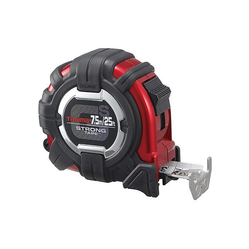 Tajima GS-MC25/7.5MBW 25' GS-LOCK Tape Measure with Horned Magnetic Hook & Compatible Clip