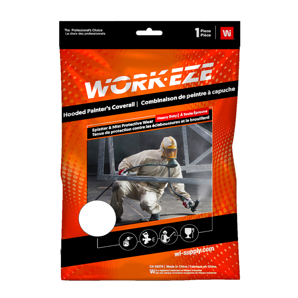 Work-Eze CMP50127W Heavy Duty Hooded Painter’s Coverall - Grey