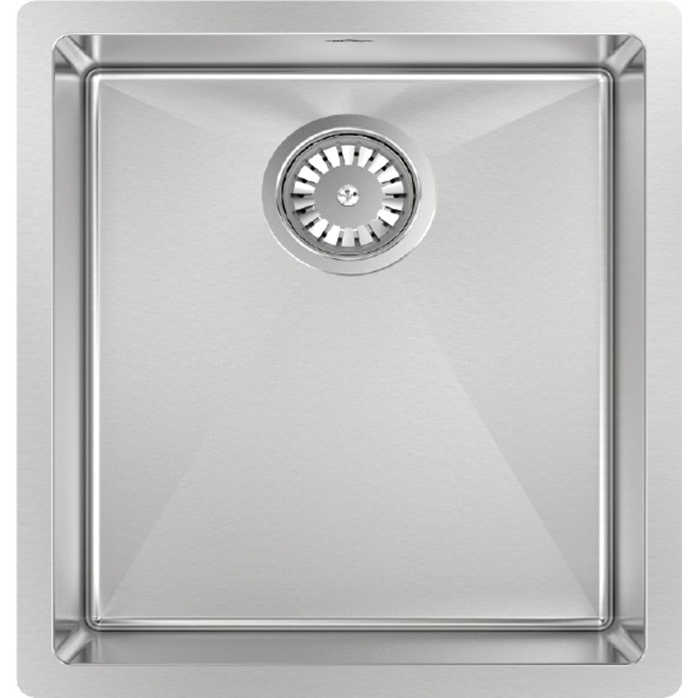 Zomodo CAC406(K) Cayman 18" Single Sink Kit w/ grid+drain cover - Scotchbrite