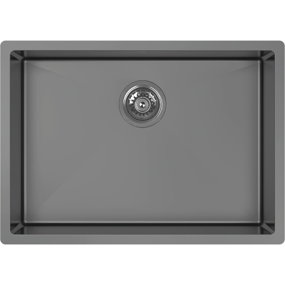 Zomodo CAC584-BK PearlArc 25" Single Sink Kit w/ grids+drain cover - Black Pearl