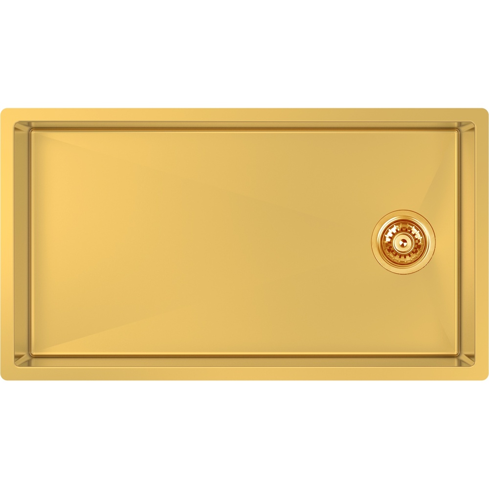 Zomodo CAC762-EG PearlArc 32" Super Single Sink Kit w/ grids+drain cover - Eureka Gold