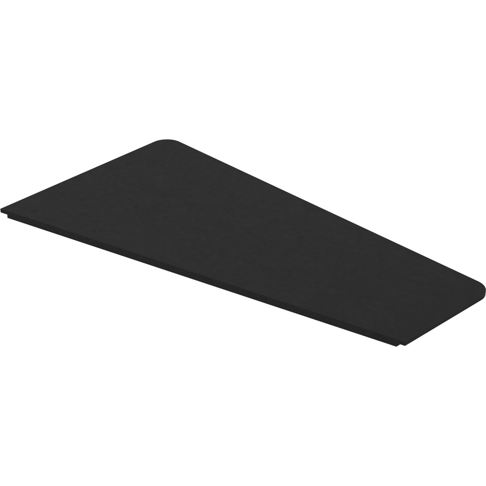 Zomodo CBF-VBC-SQ Vanity Fibre Rock Vessel Sink Accessory Tray - Matte Black