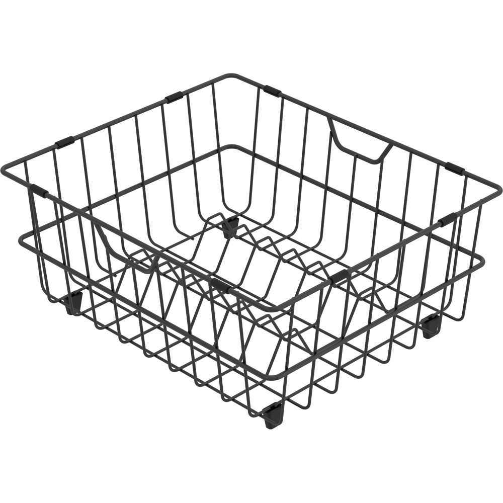 Zomodo DRC007-FB Small 279 Bar Bowl Steel Wire Dish Basket - Black