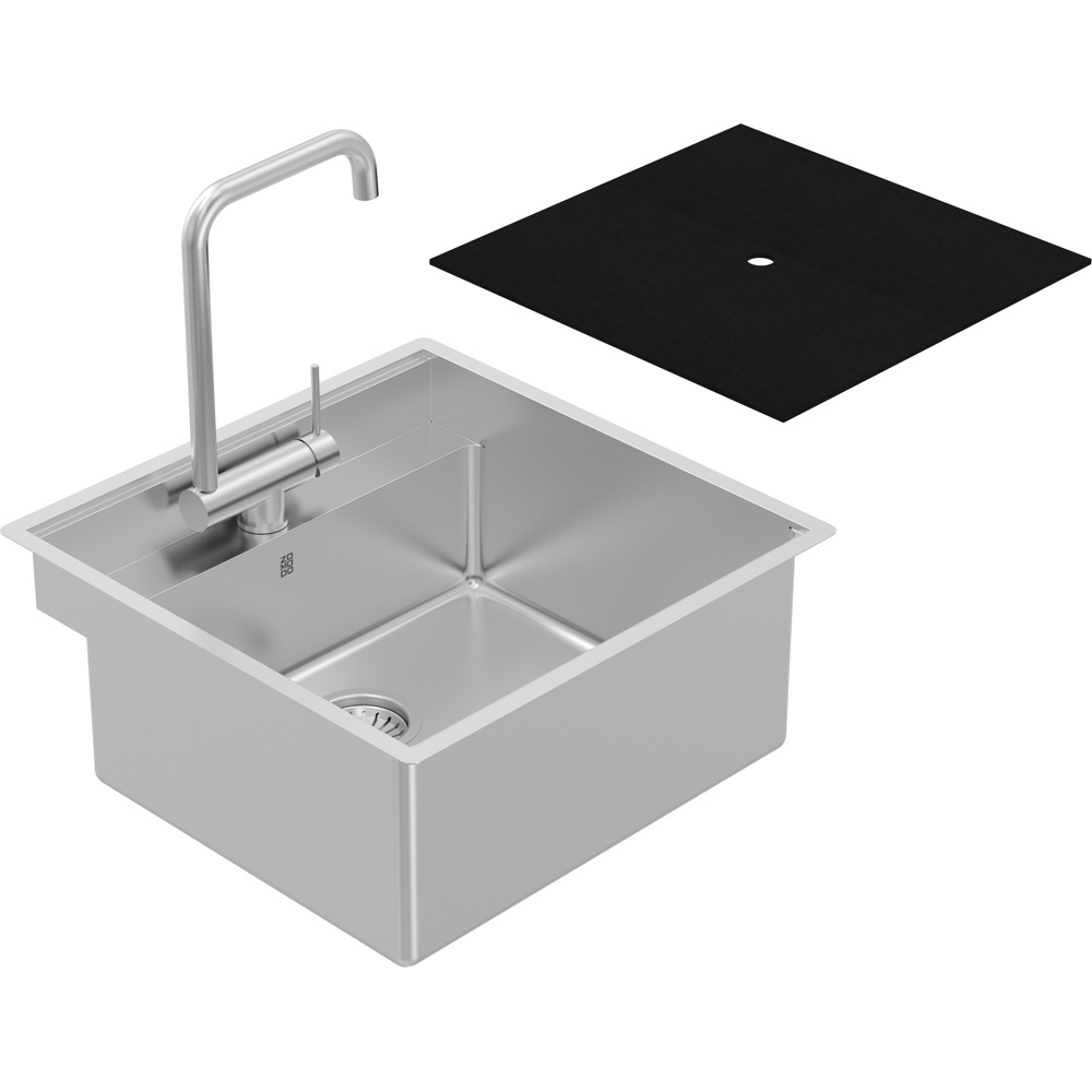 Zomodo FRC500T-316(K) Alfreso Outdoor 21" DM Single Sink & Tap Kit - SUS316