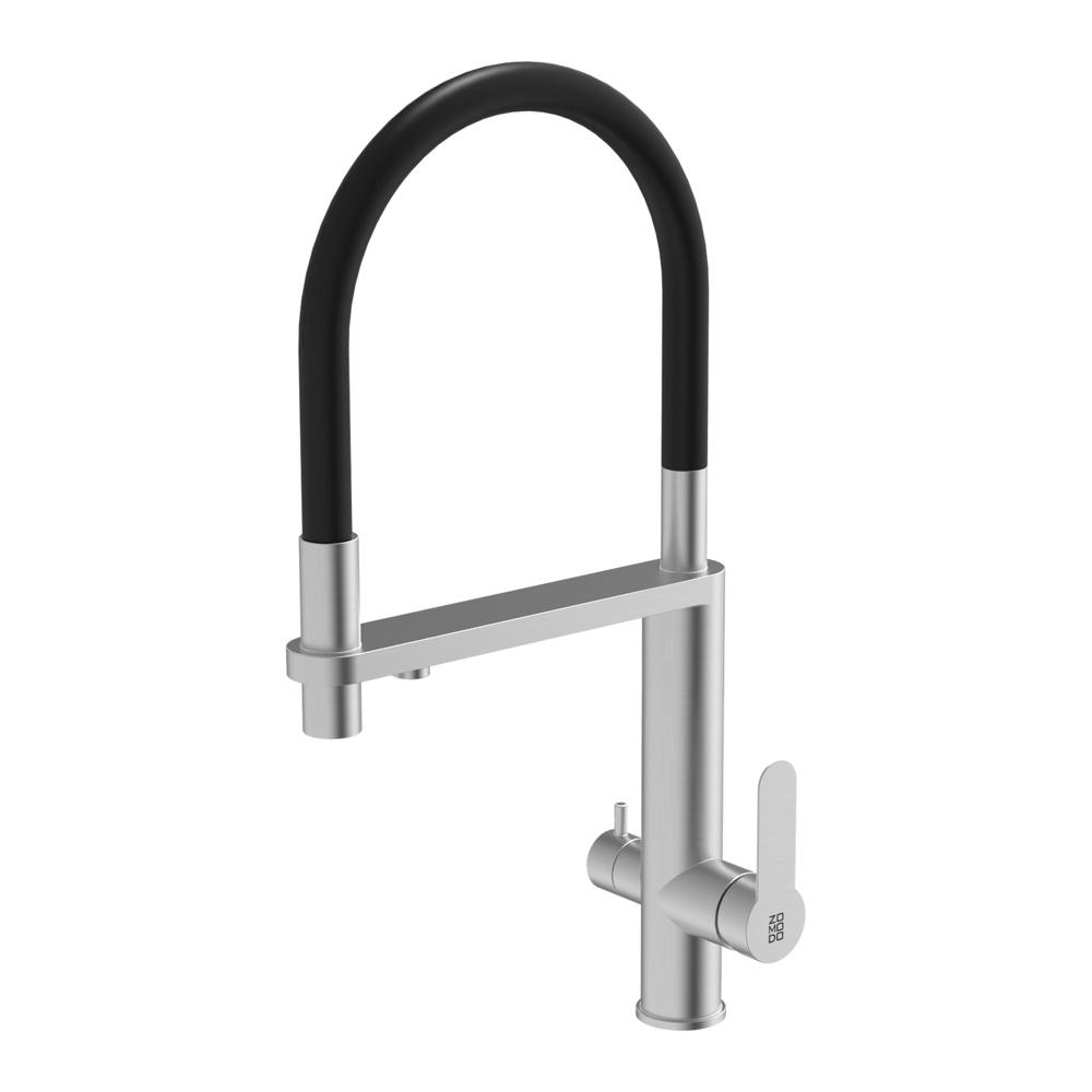 Zomodo KTC032-BR-K3 Crystal KTC032-BR & Triple Stage Carbon Water Filter - Brushed Stainless Steel & Black