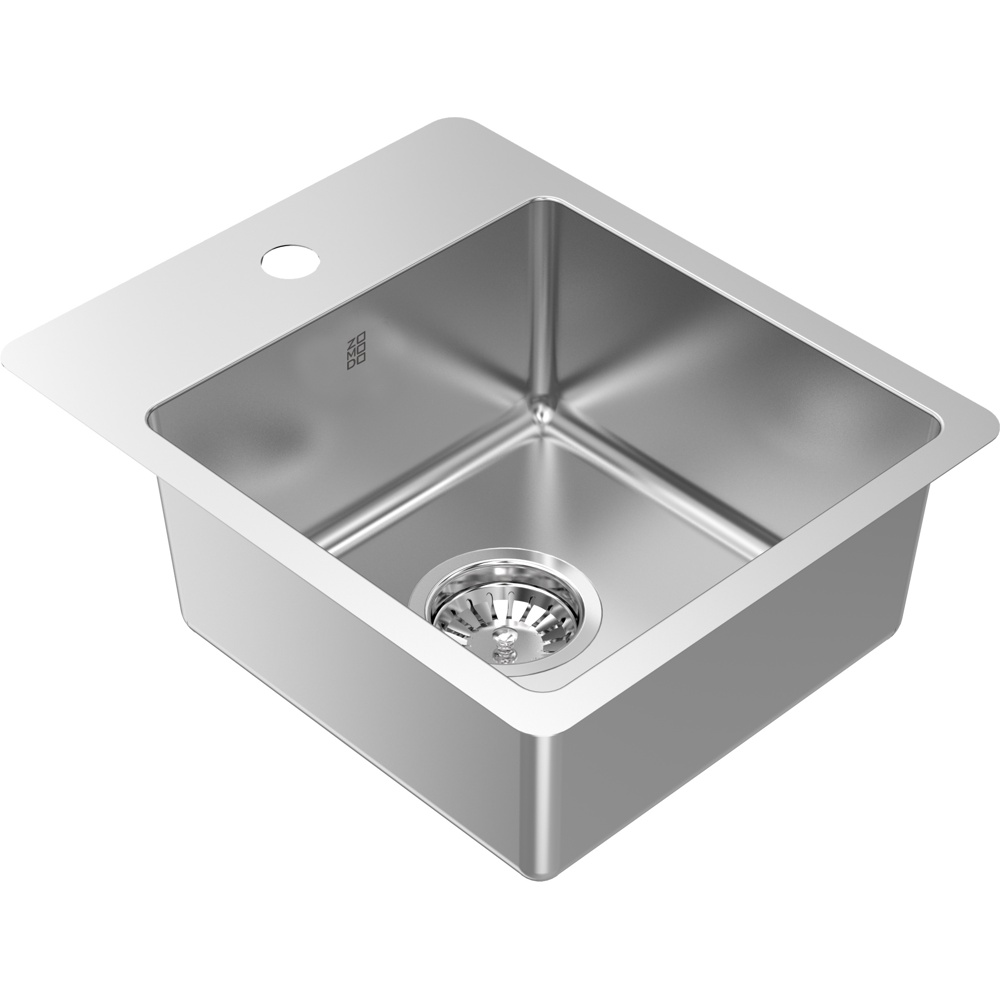 Zomodo LUC75T Lucia 13" Bar Tap Ledge Topmount Sink - Satin