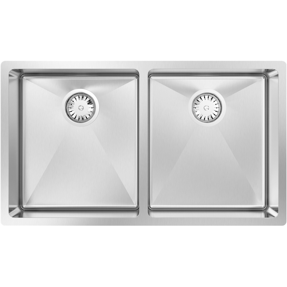 Zomodo MOC356D Montego 30" 50/50 Double Sink - Microbrush