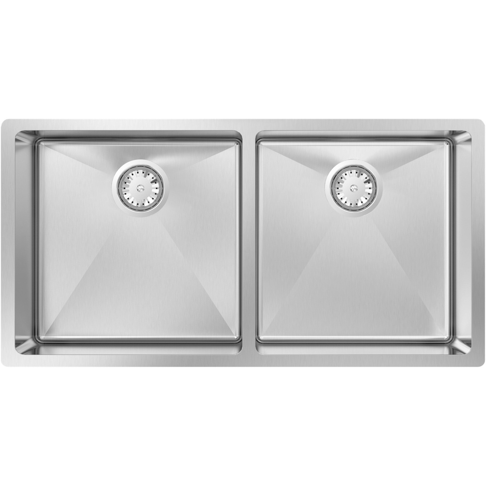 Zomodo MOC406D Montego 34" 50/50 Double Sink - Microbrush