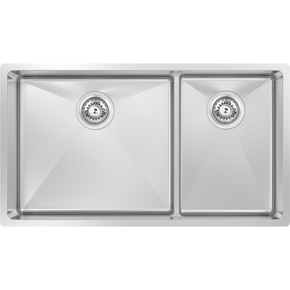 Zomodo MOC457DC Low Divide 31" 60/40 Double Low Divide Sink - Microbrush