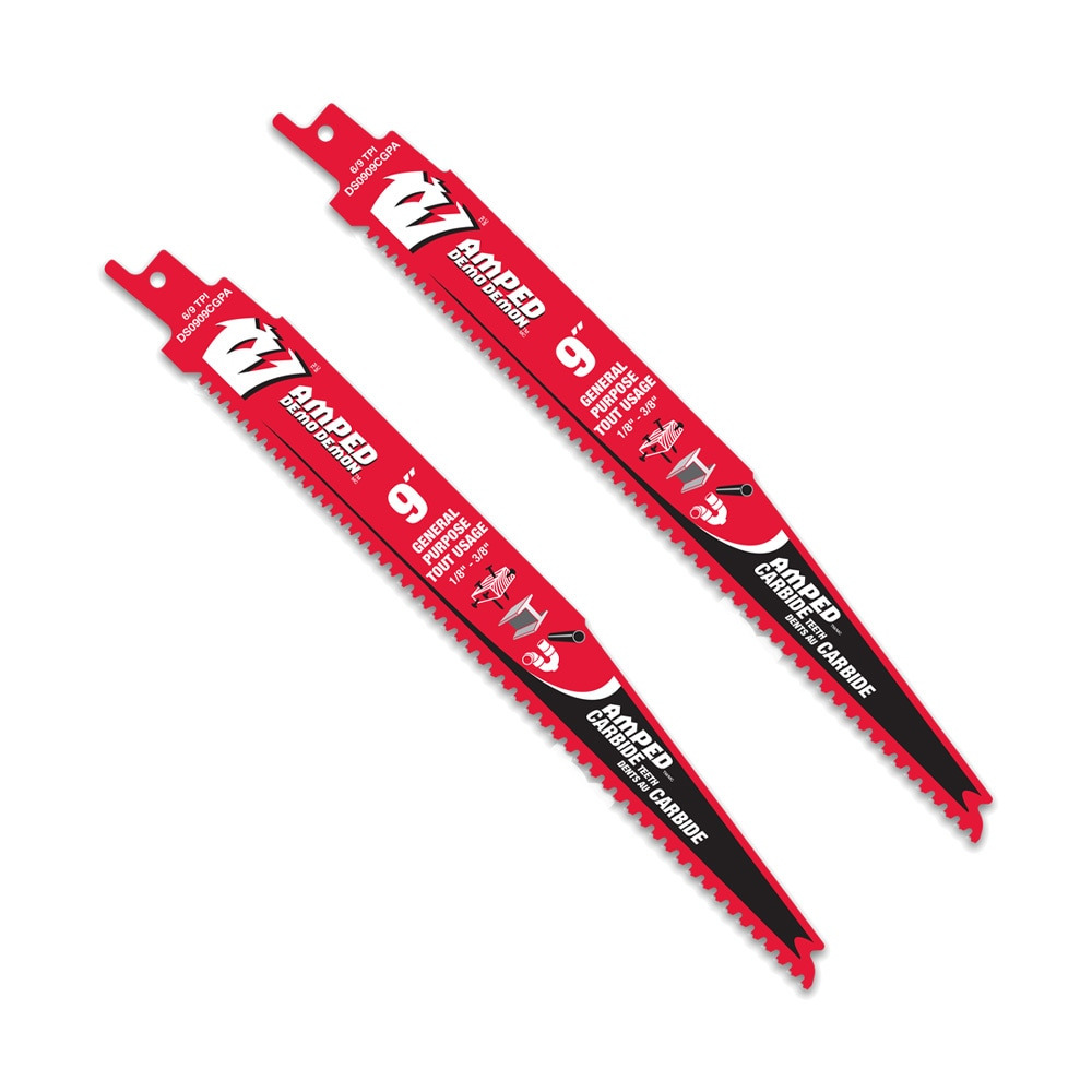 Diablo DS0909CGPAP 9" 6/9 TPI Carbide AMPED Reciprocating Blade for General Purpose, 2 Pack