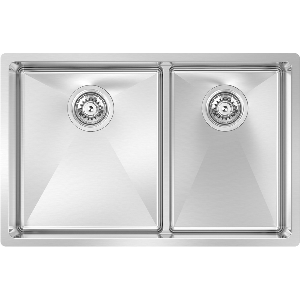 Zomodo MOC635DC 27" 60/40 Double Low Divide Sink - Microbrush