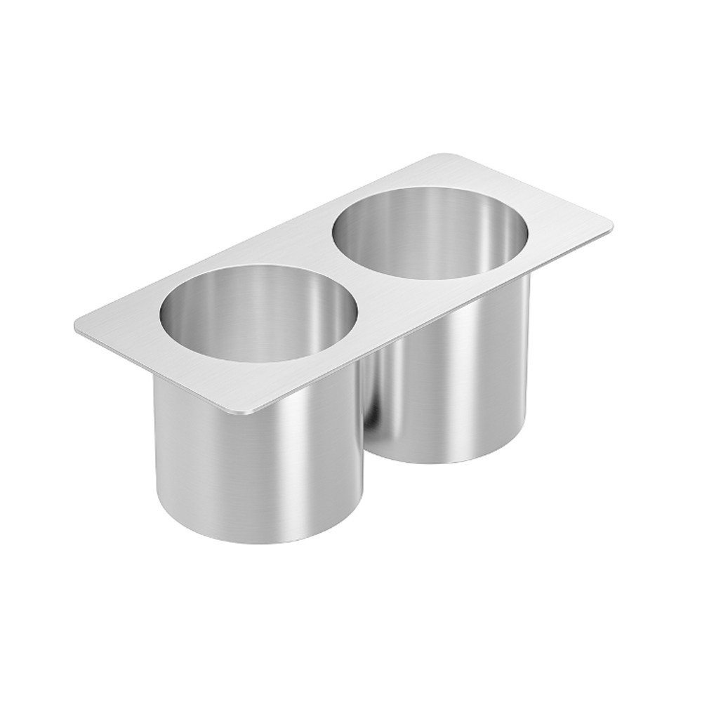 Zomodo PRC001 PRC620K Dual Bottle Holder - Brushed Stainless Steel