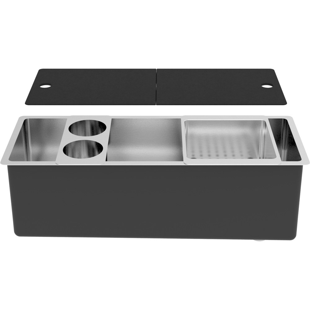 Zomodo PRC620K Panama 26" Party Bar Station & Trough Sink with Accessories - Microbrush