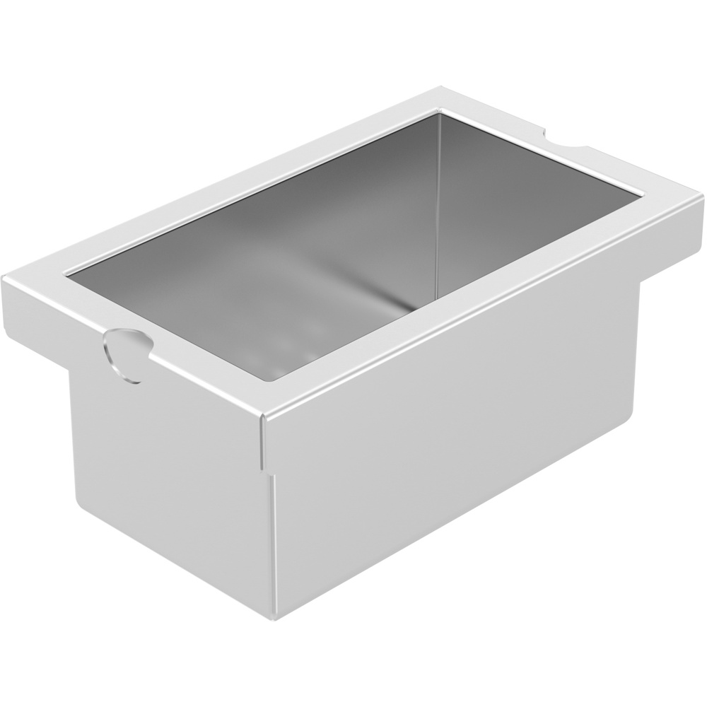Zomodo PSC002-2-3 Double Module Ice Bin & Prep Container - Brushed Stainless Steel