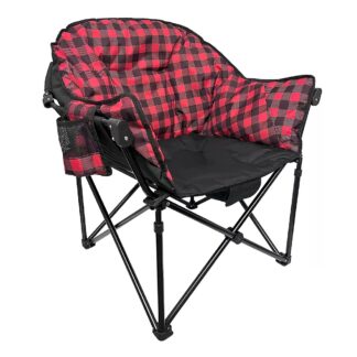 Trailblazer PTC25327 Logan Red Heated Outdoor Chair - Red & Black Plaid