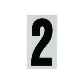 Hillman 839542 3" Reflective Adhesive Number, #2 - Black & Silver