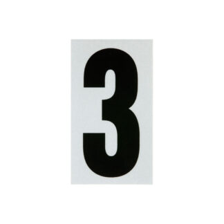 Hillman 839544 3" Reflective Adhesive Number, #3 - Black & Silver