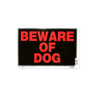 Hillman 839924 8" x 12" "BEWARE OF DOG" Sign - Black & Red