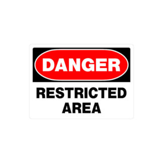 Hillman 842058 10" x 14" "DANGER RESTRICTED AREA" Sign - Black & Red