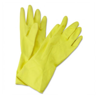 Kleen Glo 11373 Rubber Latex Gloves, XL - Yellow