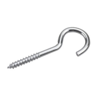 Onward 2714XS 3-7/8" x 5.6mm Steel Screw Hook with Lag Thread - Zinc