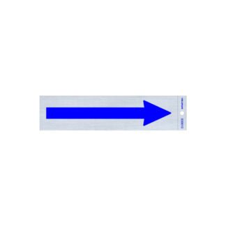 Hillman 839810 2" x 8" Self-Adhesive Directional Arrow Sign - Silver & Blue