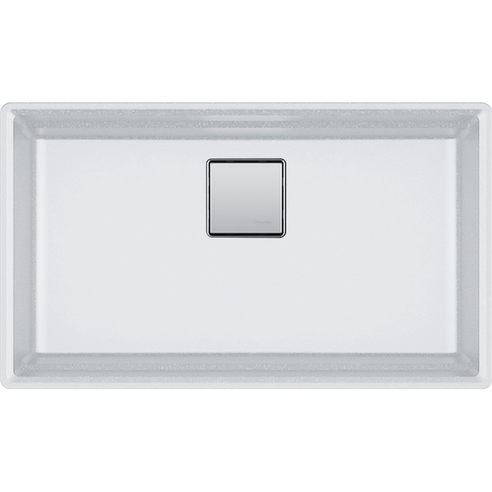 Franke PKG110-31PWT Peak 32" x 18.75" Fragranite Single Bowl Undermount Kitchen Sink - Polar White