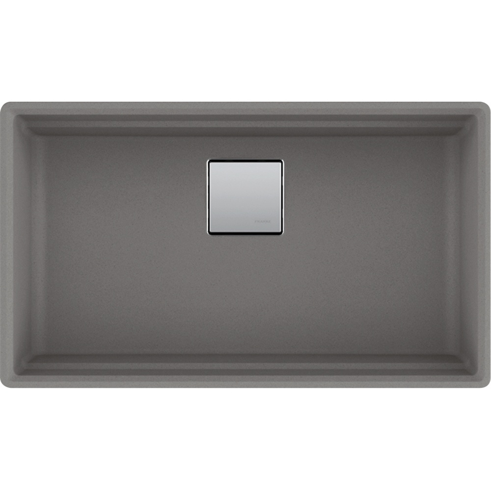 Franke PKG110-31SG Peak 32" x 18.75" Fragranite Single Bowl Undermount Kitchen Sink - Stone Grey