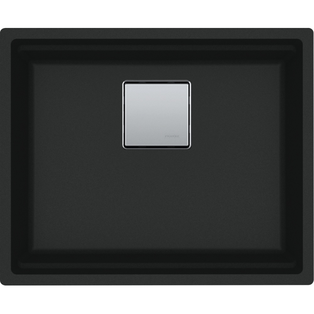 Franke PKG110-20MBK Peak 22.06" x 18.21" Fragranite Single Bowl Undermount Kitchen Sink - Matte Black