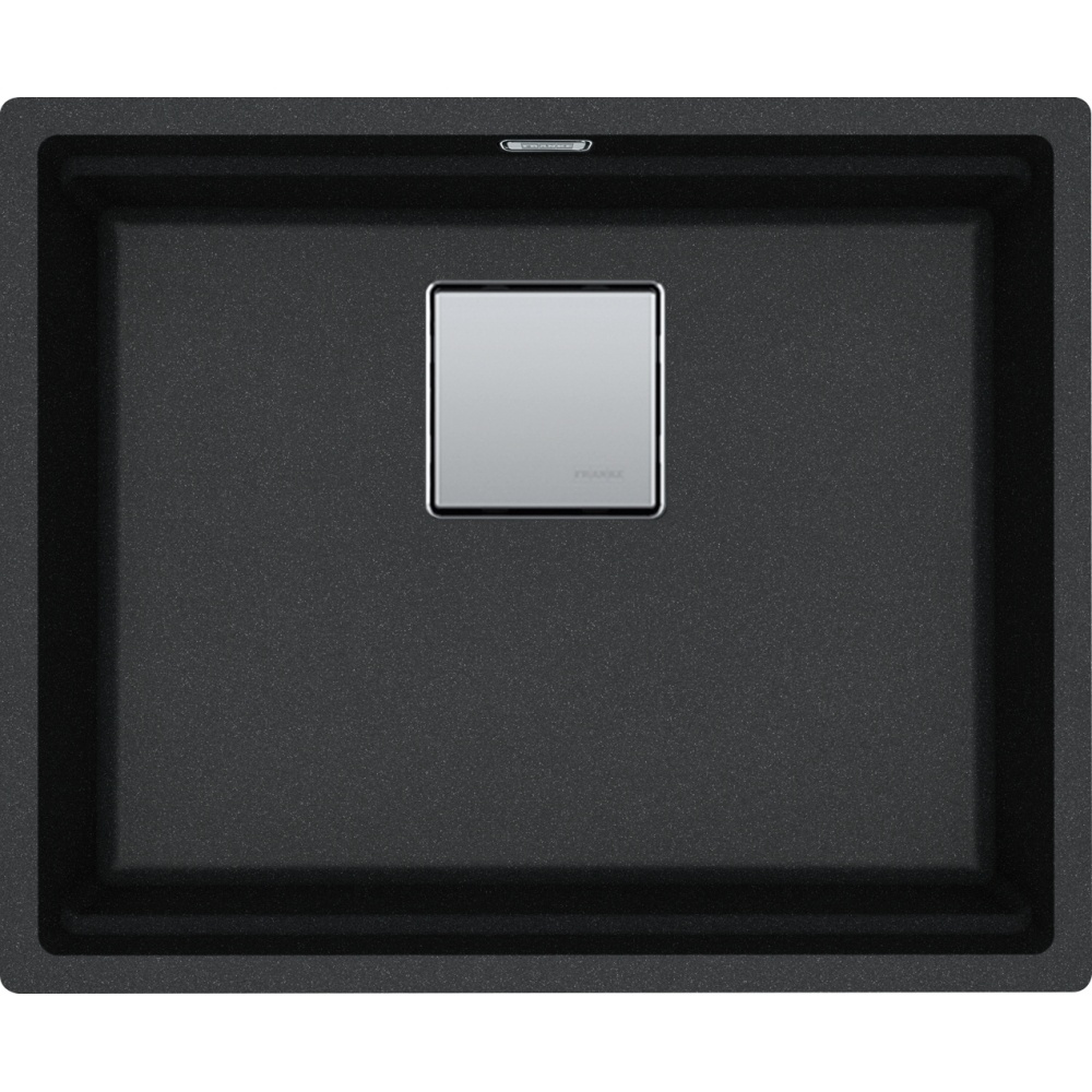 Franke PKG110-20ON Peak 22.06" x 18.21" Fragranite Single Bowl Undermount Kitchen Sink - Onyx