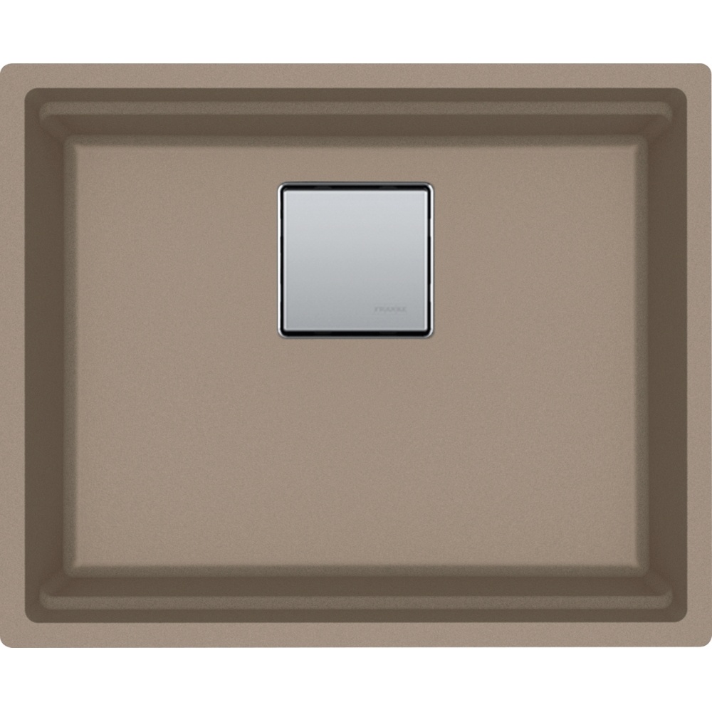 Franke PKG110-20OYS Peak 22.06" x 18.21" Fragranite Single Bowl Undermount Kitchen Sink - Oyster