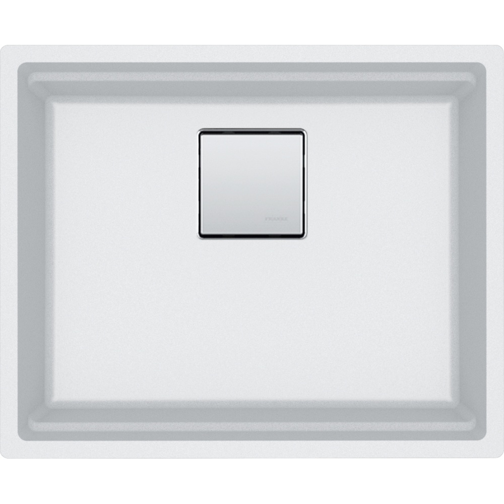 Franke PKG110-20PWT Peak 22.06" x 18.21" Fragranite Single Bowl Undermount Kitchen Sink - Polar White